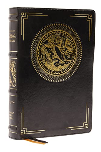 Catholic Bible Press - NRSVCE, Illustrated Catholic Bible, Leathersoft, Black, Comfort Print: Holy Bible
