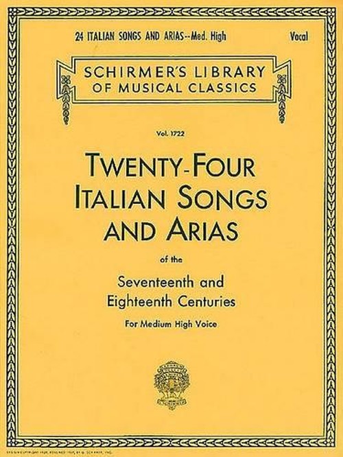 24 Italian Songs & Arias - Medium High Voice