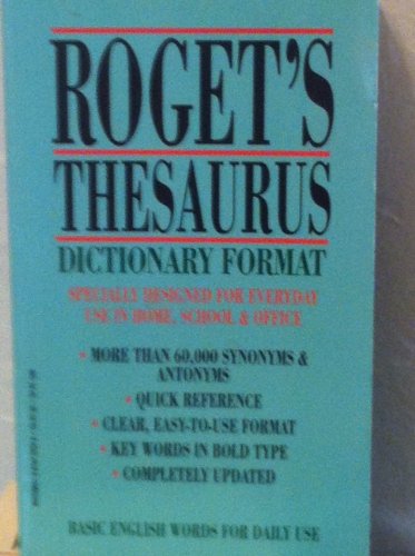 Roget's Thesaurus Dictionary Format