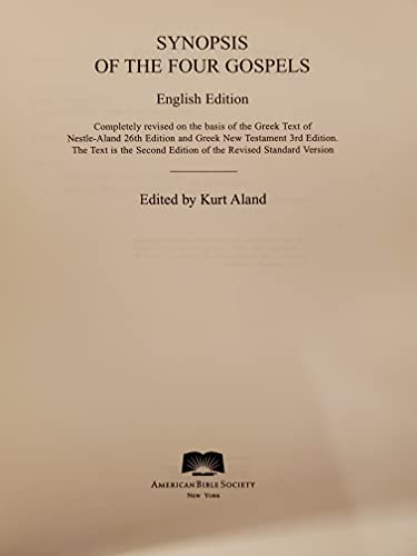 Synopsis of the Four Gospels