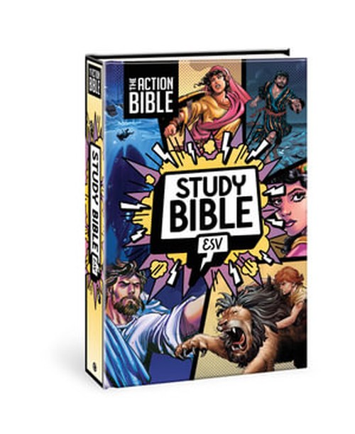 The Action Bible Study Bible ESV, Hardcover, Full Color