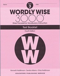 Wordly Wise, Grade 3 Test Booklet