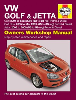 VW Golf (04 - Sept 08), Golf Plus (05 - Mar 09) & Jetta (06 - 09) Haynes Repair Manual