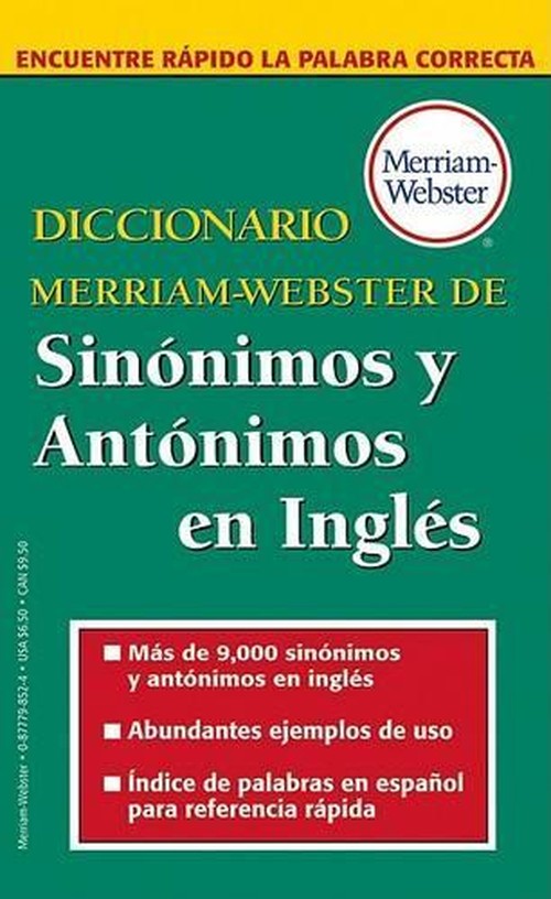 Diccionario Merriam Webster de Sinonimos y Antonimos en Ingles