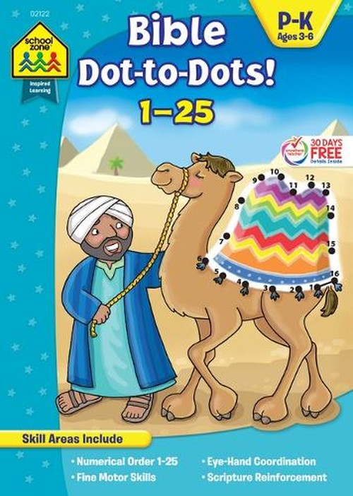 School Zone Bible Dot-To-Dots! 1-25 Workbook