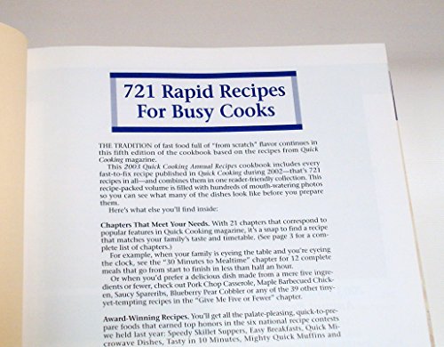 Taste of Home's 2003 Quick Cooking Annual Recipes Edition: First
