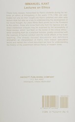 Kant: Lectures on Ethics