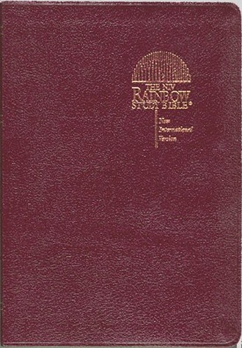 Bible Niv Rainbow Study Burg
