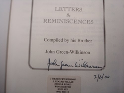 Bishop Oliver: Letters and Reminiscences