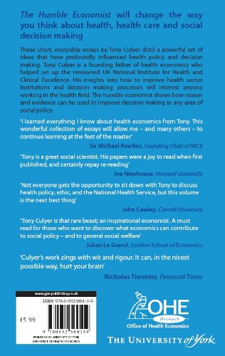 The Humble Economist: Tony Culyer on Health, Health Care and Social Decision Making