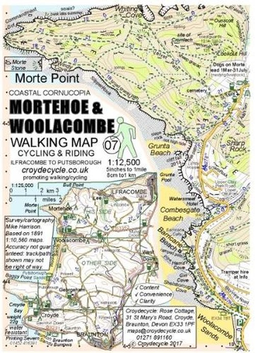 Mortehoe and Woolacombe Walking Map