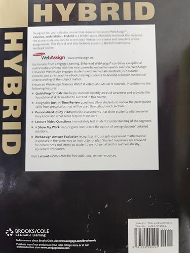 Calculus, Hybrid (with Enhanced Webassign Homework and eBook Loe Printed Access Card for Multi Term Math and Science)