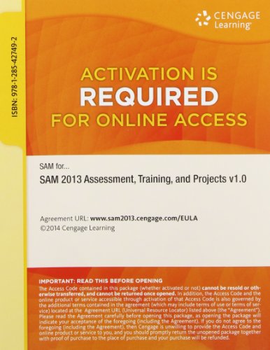 Sam 2013 Assessment, Training, and Projects V1.0 Multi-Term Printed Access Card
