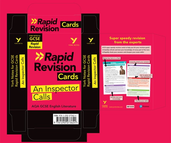 York Notes RAPID AQA GCSE (Revision Cards) An Inspector Calls - for 2027, 2028 exams