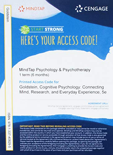 Bundle: Cognitive Psychology: Connecting Mind, Research, and Everyday Experience, Loose-Leaf Version, 5th + Mindtap Psychology, 1 Term (6 Months) Printed Access Card