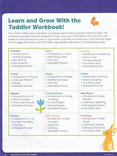 Scholastic Success with Toddler Workbook