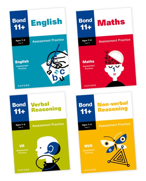 Bond 11+ Assessment Practice Papers Bundle for Age 7-8 | For GL Assessment & other 11 plus exams | English, Maths, Verbal Reasoning & Non-verbal Reasoning
