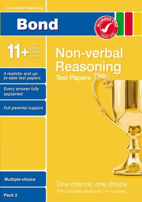 Bond 11+ Test Papers Non-Verbal Reasoning Multiple Choice Pack 2