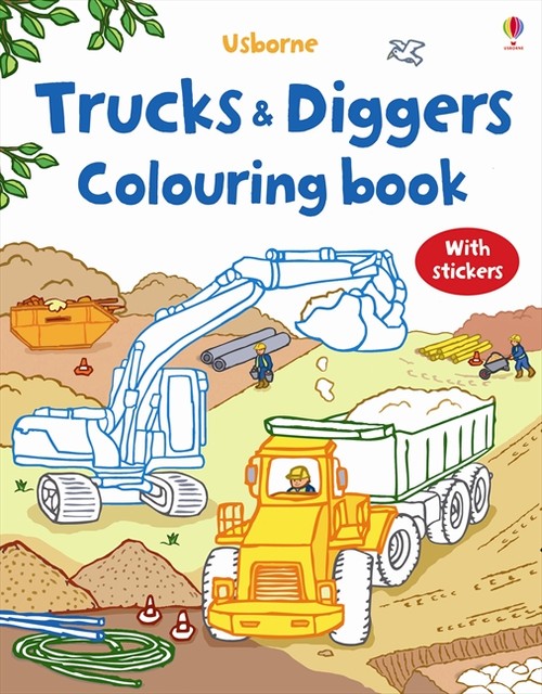First Colouring Book Trucks and Diggers + stickers