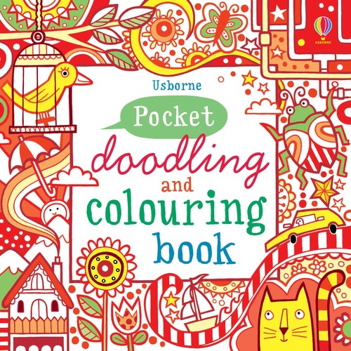 Pocket Doodling and Colouring Book Red