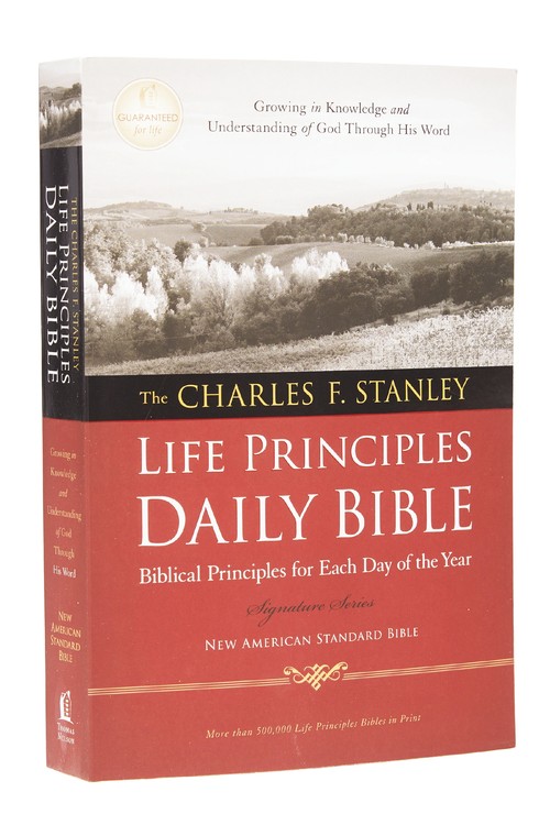 NASB, The Charles F. Stanley Life Principles Daily Bible, Paperback, 1995 Text