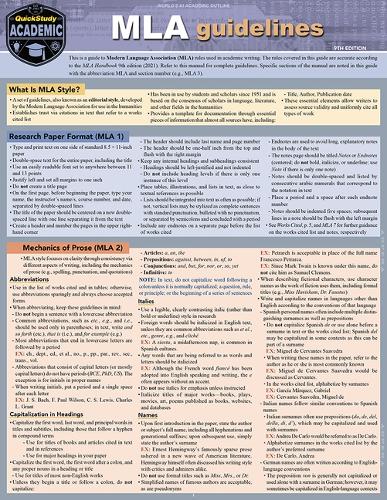 MLA Guidelines - 9th Edition
