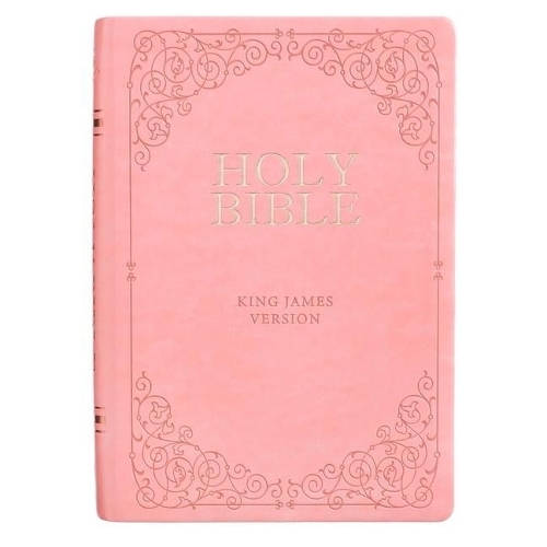 KJV Bible Giant Print Full-Size Faux Leather, Pink)