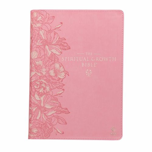 The Spiritual Growth Bible, Study Bible, NLT - New Living Translation Holy Bible Faux Leather Pink