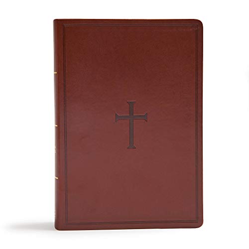 CSB Super Giant Print Reference Bible, Brown LeatherTouch