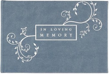 Guest Book in Loving Memory Blue