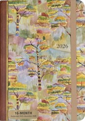 2026 Watercolor Treescape Weekly Planner (16 Months, Sept 2025 to Dec 2026)