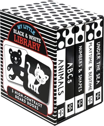 My Little Black and White Board Book Library - Set of 5 High Contrast Board Books