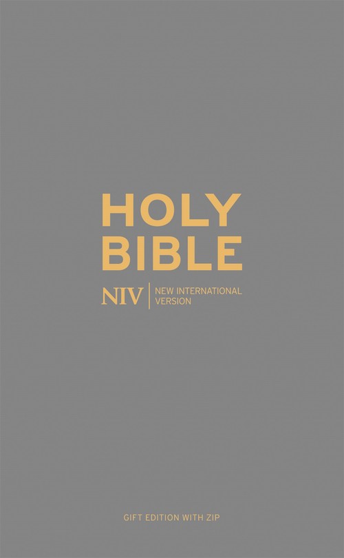 NIV Pocket Charcoal Soft-tone Bible with Zip