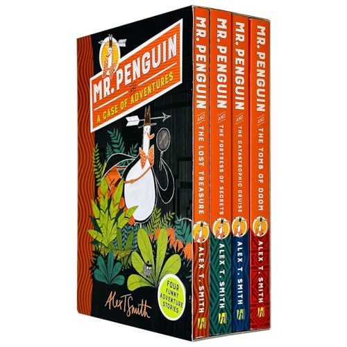 Mr. Penguin and A Case of Adventure Series 4 Books Collection Box Set By Alex T Smith(Lost Treasure, Fortress of Secrets, Catastrophic Cruise & Tomb of Doom)