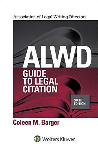 Alwd Guide to Legal Citation