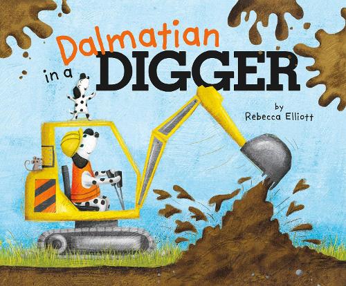 Dalmatian in a Digger