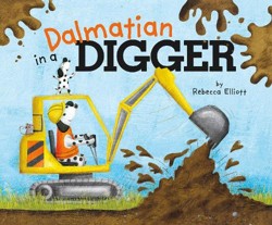 Dalmatian in a Digger