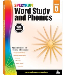 Spectrum Word Study and Phonics, Grade 5