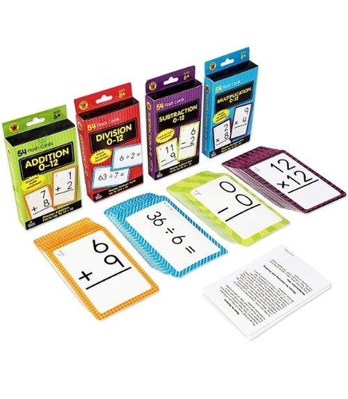 Brighter Child - Brighter Child Math Flash Card Set - 4 Sets of Cards