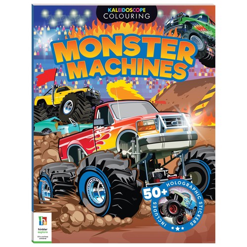 Kaleidoscope Sticker Colouring Monster Trucks