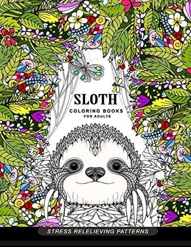 Sloth coloring book for adults