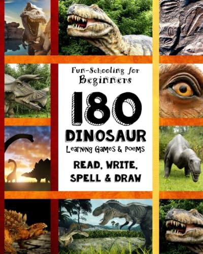 Dinosaur Learning Games and Poems FunSchooling for Beginners Read Write Spell Draw Level A Pocket Sized FunSchooling Books By The Thinking Tree Volume