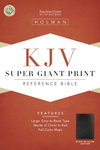 KJV Super Giant Print Reference Bible, Black Simulated Leather