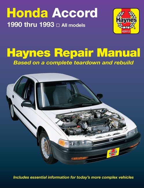 Honda Accord (1990-1993) Haynes Repair Manual (USA)
