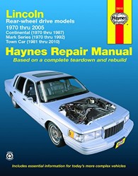 Lincoln Rear-Wheel Drive Models 1970 Thru 2005
