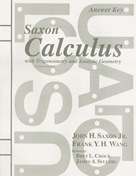 Saxon Calculus with Trigonometry and Analytic Geometry Answer Key