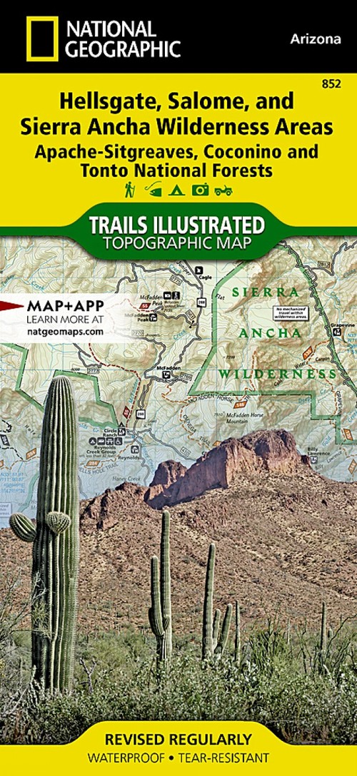 Hellsgate, Salome, and Sierra Ancha Wilderness Areas Map