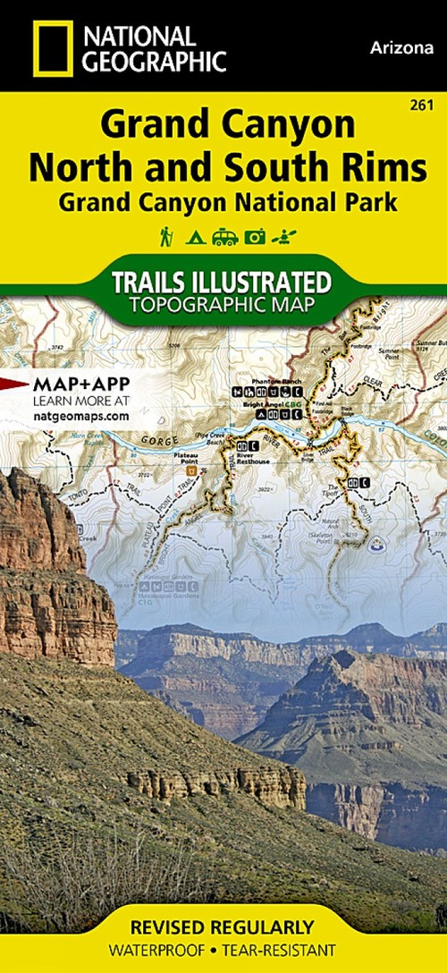 Grand Canyon, North and South Rims Map