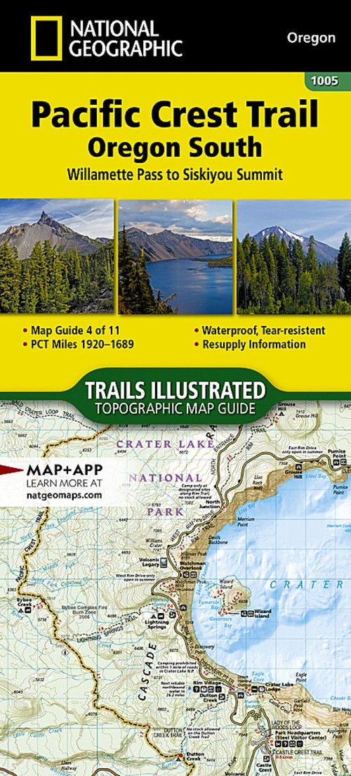 Pacific Crest Trail: Oregon South Map 1005
