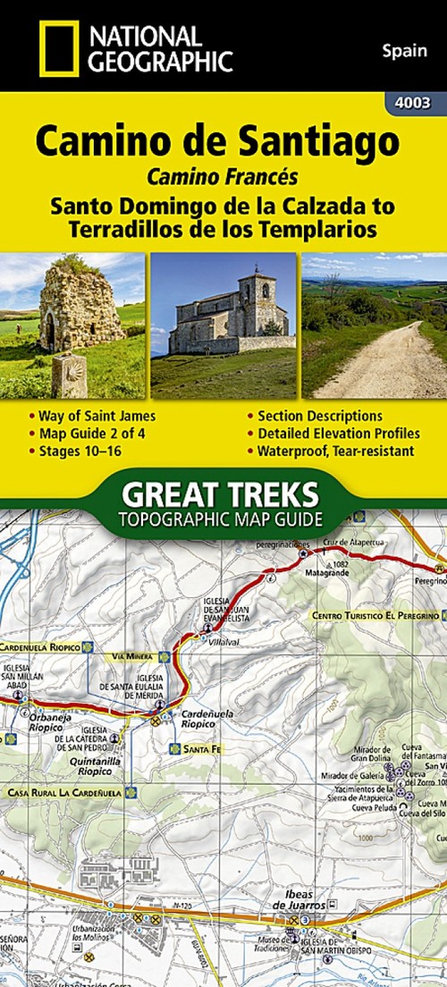 Camino de Santiago - Camino Frances Map 2 of 4